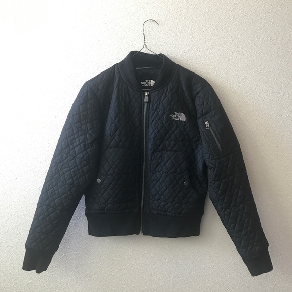 north face quilted bomber jacket